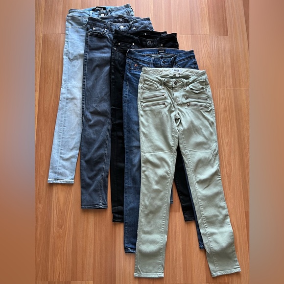 PAIGE Denim - Designer Jeans Bundle Size 25 PAIGE Hudson 7FAM Express (5 pcs)